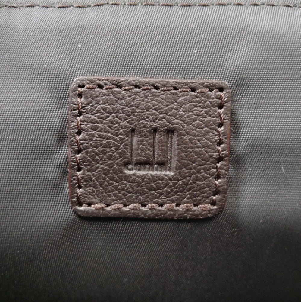 DUNHILL Business Bag Brown Canvas Leather Laptop Case Briefcase - Picture 9 of 9